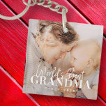 World's Best Grandma Since 20XX Simple Chic Photo Keychain<br><div class="desc">This simple and modern design is composed of serif and cursive typography and add a custom photo</div>