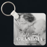 World's Best Grandma Since 20XX Simple Chic Photo Keychain<br><div class="desc">This simple and modern design is composed of serif and cursive typography and add a custom photo</div>