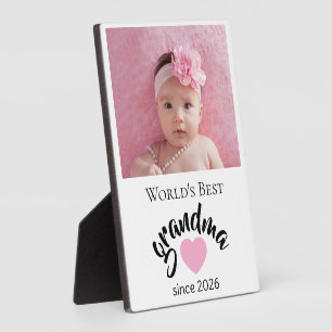 Worlds Best Grandma Since Year Photo Cute Plaque