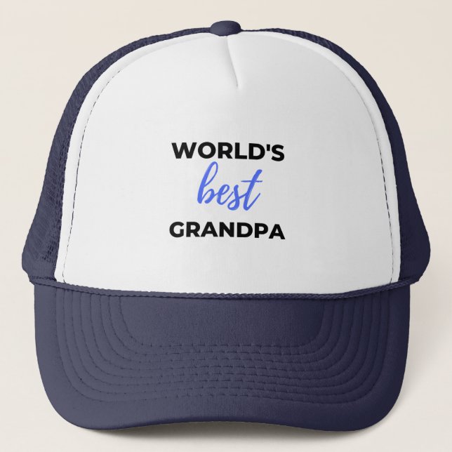 World's Best Grandpa bl Trucker Hat (Front)