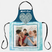 World's Best Grandpa Custom Photo Apron