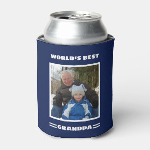 World's Best Grandpa Custom Photo Personalized Can Cooler