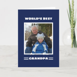 World's Best Grandpa Custom Photo Personalized Card