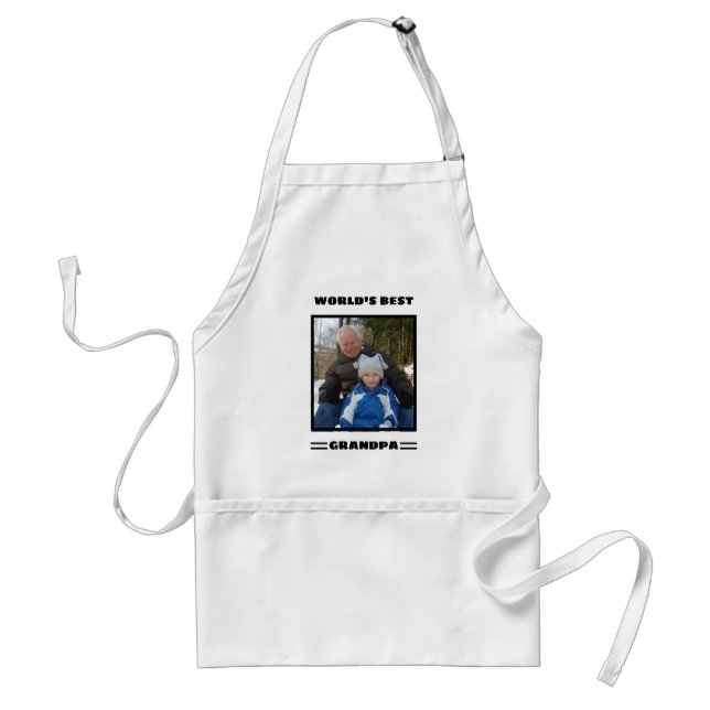 World's Best Grandpa Custom Photo Personalized Standard Apron (Front)