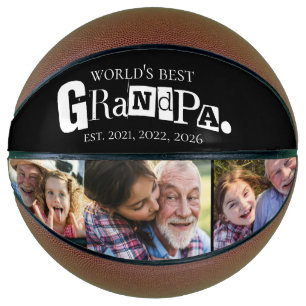 World's Best Grandpa Est Photo Collage  Basketball