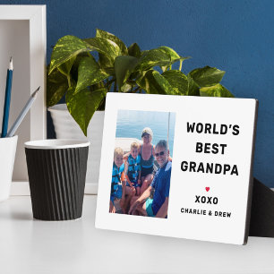 World's Best Grandpa Personalized Photo Plaque