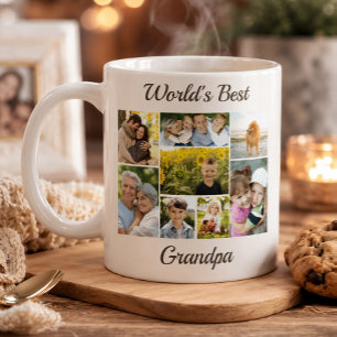 World's Best Grandpa Photo Collage Coffee Mug
