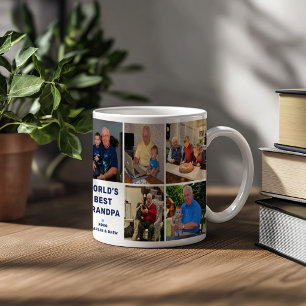 Worlds Best Grandpa Photo Collage Coffee Mug