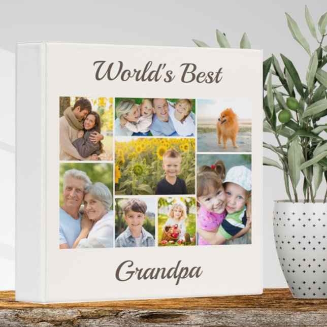 World's Best Grandpa Photo Collage Scrapbook Binder (Creator Uploaded)