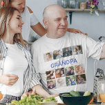 Worlds Best Grandpa | Photo Collage T-Shirt<br><div class="desc">Unique grandkids 12 photo collage tshirt makes the perfect gift for any grandparent,  featuring text that reads 'WORLDS BEST GRANDMA'  and THE GRANDCHILDRENS NAMES. The editable font styles,  sizes and background colour can be changed by clicking on the customize further link after personalizing.</div>