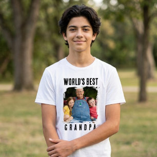 World's Best Grandpa Photo T-Shirt