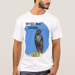 World's Best Grandpa Starling and Cactus Southwest T-Shirt