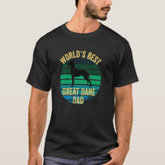 World's Best Great Dane Dad Funny Grunge Great Dan T-Shirt