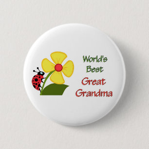 Worlds Best Great Grandma 2 Inch Round Button