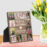 World's Best Great Grandma Grandkids 12 Photo   Plaque<br><div class="desc">Create your own photo collage  plaque  with 12 of your favourite pictures on a wood texture background .Personalize with grandkids photos . Makes a treasured keepsake gift for great grandma for Christmas birthday, mother's day, grandparents day, etc</div>