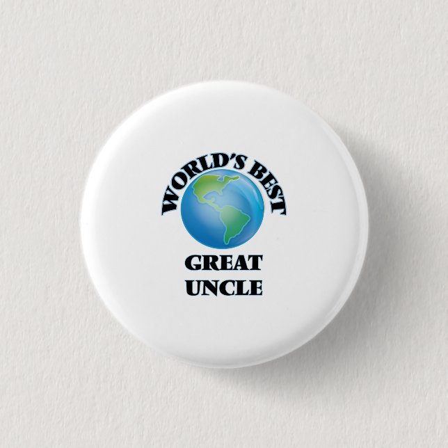World's Best Great Uncle 1 Inch Round Button (Front)