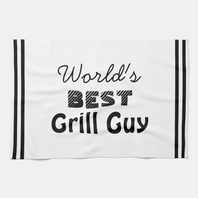 World's Best Grill Guy  Kitchen Towel (Horizontal)