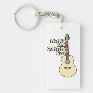 World's best guitarist ever. motivational quotes keychain