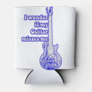 World's best guitarist ever. vintage blue can cooler