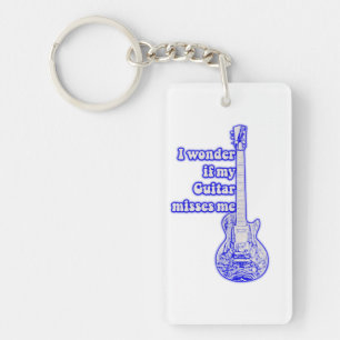 World's best guitarist ever. vintage blue keychain