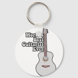World's best guitarist ever. vintage colourful keychain