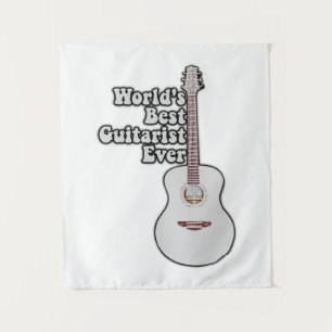 World's best guitarist ever. vintage colourful tapestry