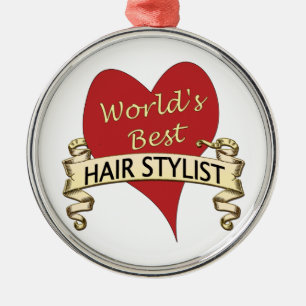 World's Best Hairstylist Metal Ornament