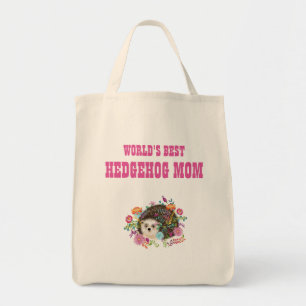 Worlds Best Hedgehog Mom Greatest Adoption Rescue Tote Bag