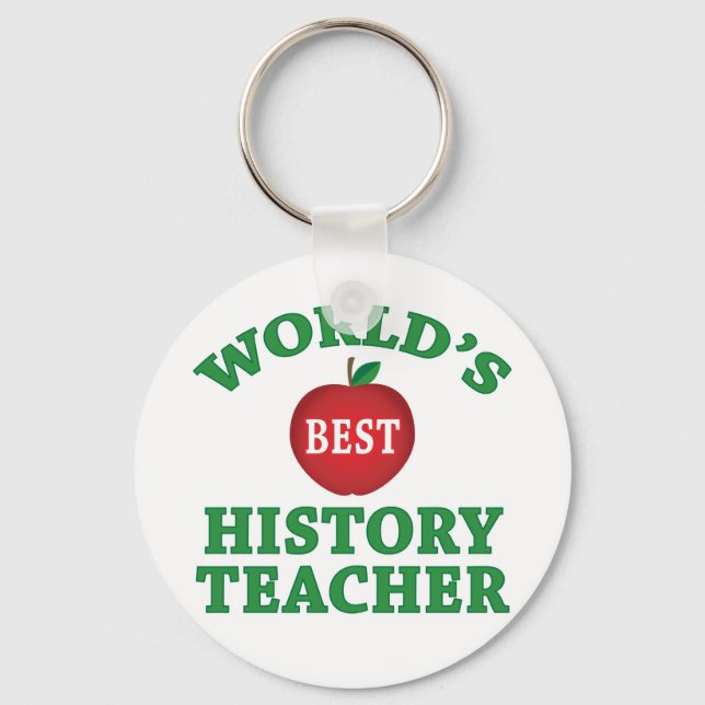 World's Best History Teacher Keychain (Front)