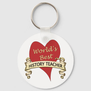 World's Best History Teacher Keychain