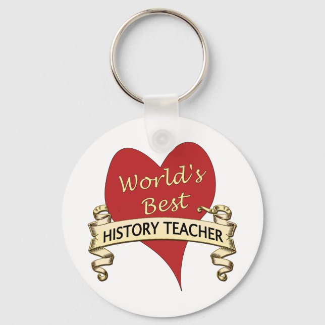 World's Best History Teacher Keychain (Front)