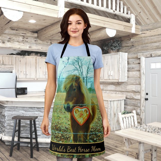 World's Best Horse Mom Pet Photo   Apron (Creator Uploaded)