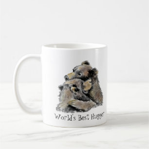 World's Best Hugger Fun Bear Hug Quote Coffee Mug