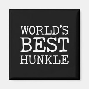Worlds Best Hunkle Funny Uncle Joke Fathers Day Magnet