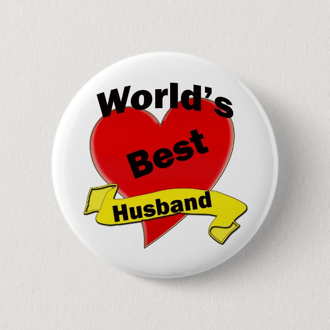 World's Best Husband 2 Inch Round Button (Front)