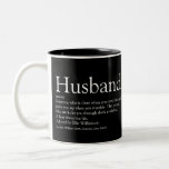 World's Best Husband Definition Modern Black Two-Tone Coffee Mug<br><div class="desc">Personalise for your special husband to create a unique gift for birthdays,  anniversaries,  weddings,  Christmas or any day you want to show how much he means to you. A perfect way to show him how amazing he is every day. Designed by Thisisnotme©</div>