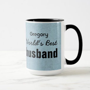 World's Best HUSBAND Green and Black Stripes V01 Mug