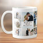 World's Best Husband Photo Collage Coffee Mug<br><div class="desc">Give your husband a fun custom photo collage coffee mug that he will treasure and enjoy for years featuring 8 photos of your wedding day and memories as a couple and "World's Best Husband."</div>