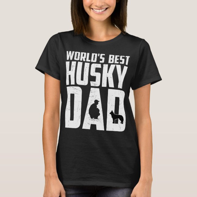 World'S Best Husky Dad T-Shirt (Front)