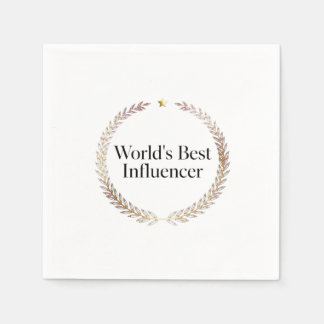 World's Best Influencer T-Shirt Funny Content Crea Napkin
