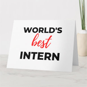 World's Best Intern 2 Card