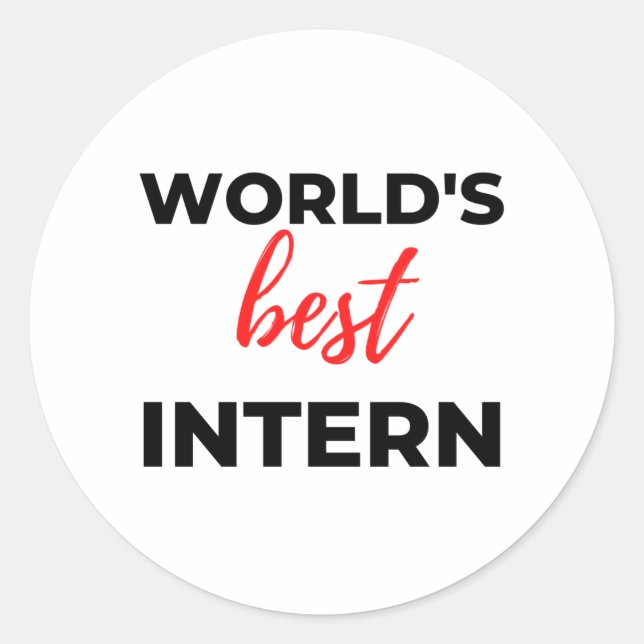 World's Best Intern 2 Classic Round Sticker (Front)