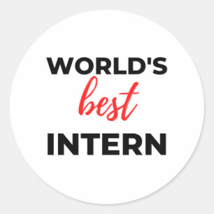 World's Best Intern 2 Classic Round Sticker