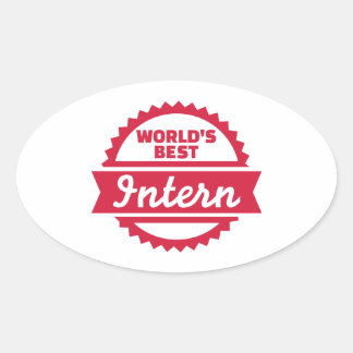 World's best Intern Oval Sticker