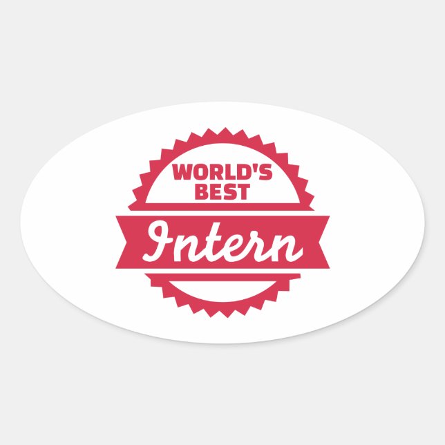 World's best Intern Oval Sticker (Front)