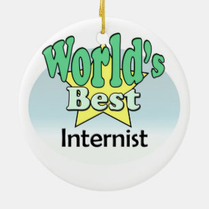 World's best Internist Ceramic Ornament