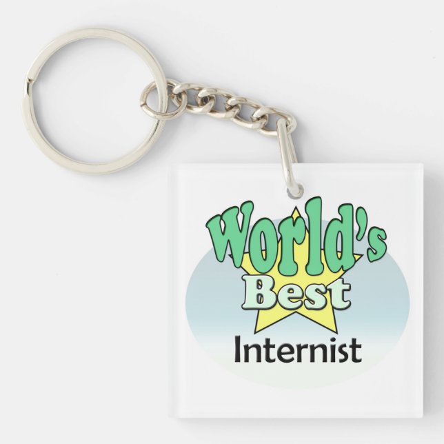 World's best Internist Keychain (Front)