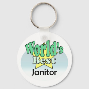 World's Best Janitor Keychain