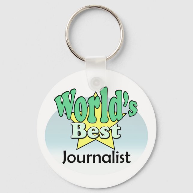 World's Best Journalist Keychain (Front)