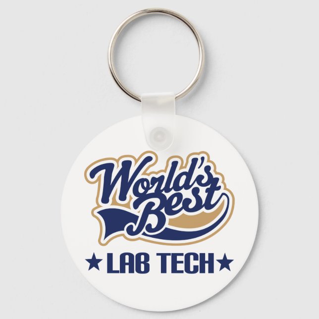 Worlds Best Lab Tech Keychain (Front)